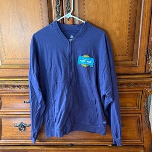 Disney Men's Navy Zip-Up Sweatshirt with Food & Wine Patch